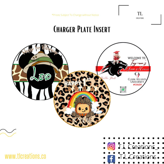 Charger Plate Insert  Design